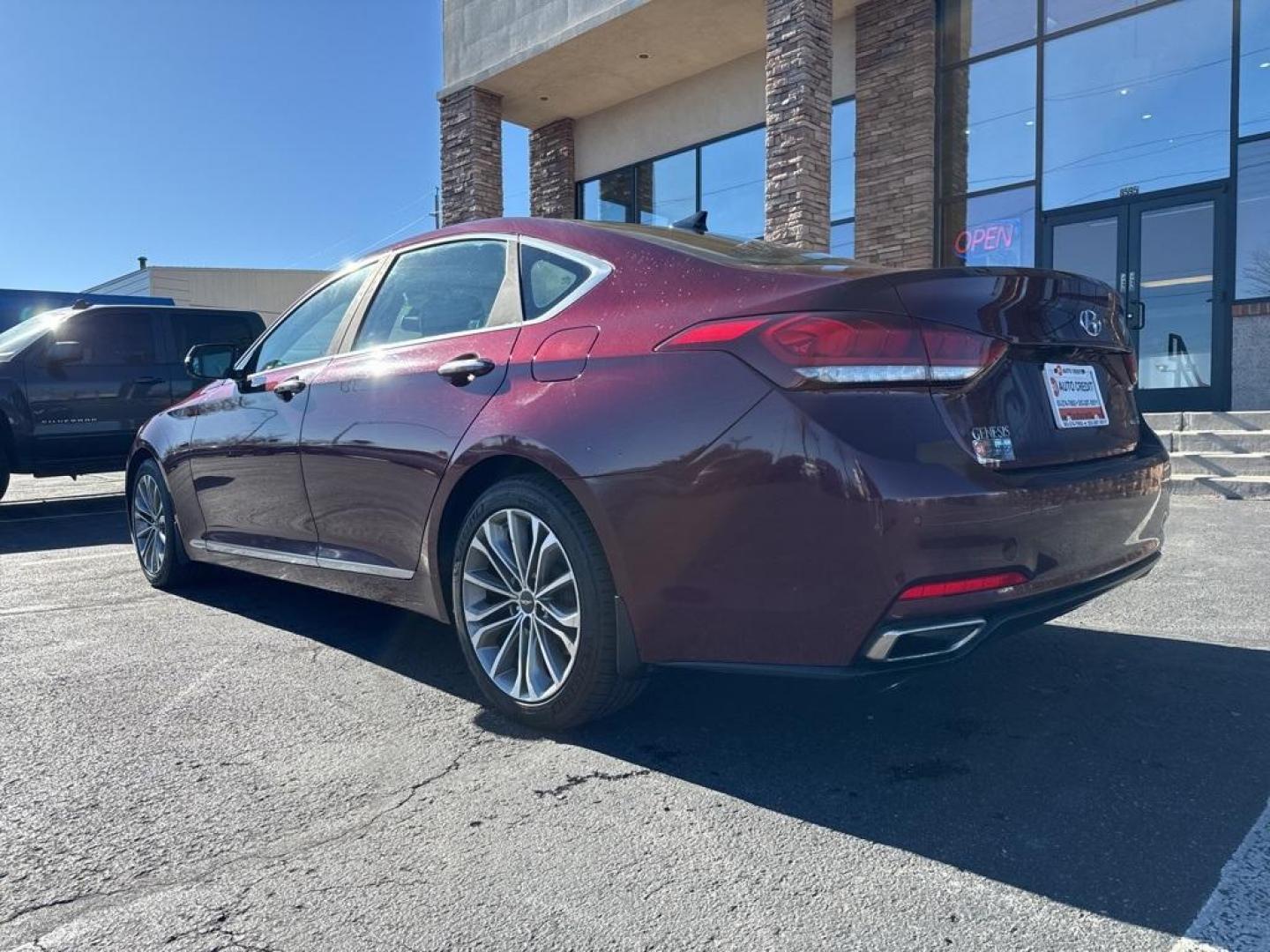 2015 Pamplona Red /Grey Hyundai Genesis 3.8 (KMHGN4JEXFU) with an 3.8L V6 DGI DOHC Dual CVVT engine, Automatic transmission, located at 8595 Washington St., Thornton, CO, 80229, (303) 287-5511, 39.852348, -104.978447 - 2015 Hyundai Genesis AWD Grey Leather.<br><br>D1 Auto NEVER charges dealer fees! All cars have clean titles and have been inspected for mechanical issues. We have financing for everyone. Good credit, bad credit, first time buyers.<br><br>Please call Lakewood Location 303-274-7692 or Thornton 303-287 - Photo#6