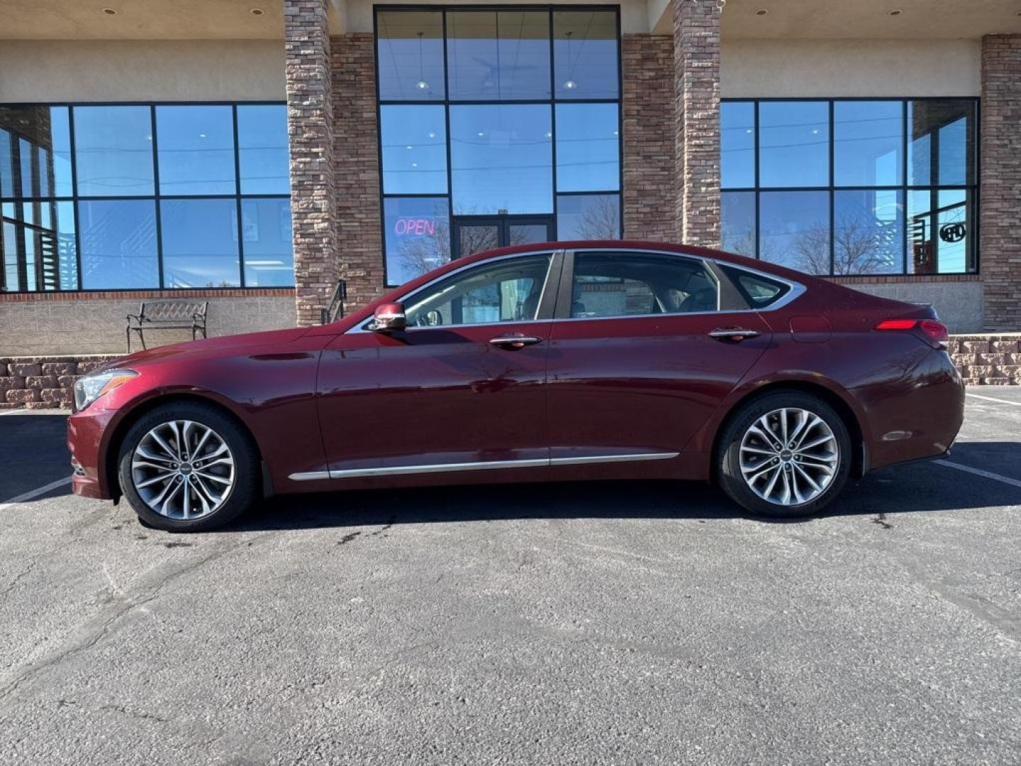 2015 Pamplona Red /Grey Hyundai Genesis 3.8 (KMHGN4JEXFU) with an 3.8L V6 DGI DOHC Dual CVVT engine, Automatic transmission, located at 8595 Washington St., Thornton, CO, 80229, (303) 287-5511, 39.852348, -104.978447 - 2015 Hyundai Genesis AWD Grey Leather.<br><br>D1 Auto NEVER charges dealer fees! All cars have clean titles and have been inspected for mechanical issues. We have financing for everyone. Good credit, bad credit, first time buyers.<br><br>Please call Lakewood Location 303-274-7692 or Thornton 303-287 - Photo#7