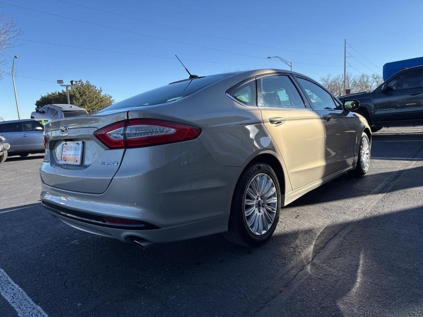 2015 Tectonic /Charcoal Black Ford Fusion Hybrid SE (3FA6P0LU4FR) with an I4 Hybrid engine, CVT transmission, located at 8595 Washington St., Thornton, CO, 80229, (303) 287-5511, 39.852348, -104.978447 - 2015 Ford Fusion Hybrid FWD I4 Hybrid.<br><br>D1 Auto NEVER charges dealer fees! All cars have clean titles and have been inspected for mechanical issues. We have financing for everyone. Good credit, bad credit, first time buyers.<br><br>Please call Lakewood Location 303-274-7692 or Thornton 303-287 - Photo#4