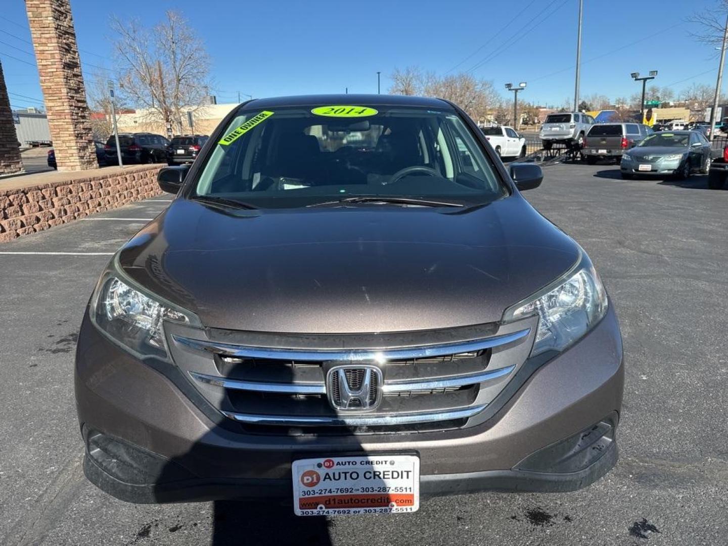 2014 Gray /Black Honda CR-V LX (2HKRM4H3XEH) with an 2.4L I4 DOHC 16V i-VTEC engine, Automatic transmission, located at 8595 Washington St., Thornton, CO, 80229, (303) 287-5511, 39.852348, -104.978447 - 2014 Honda CR-V CARFAX One-Owner. AWD AWD.<br><br>D1 Auto NEVER charges dealer fees! All cars have clean titles and have been inspected for mechanical issues. We have financing for everyone. Good credit, bad credit, first time buyers.<br>Clean CARFAX.<br>Please call Lakewood Location 303-274-7692 or - Photo#1