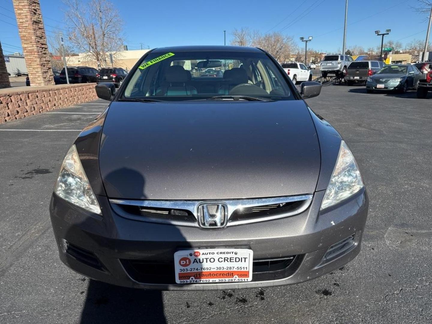 2006 Graphite Pearl /139345 Honda Accord EX-L (JHMCM56806C) with an 2.4L I4 DOHC i-VTEC 16V engine, Automatic transmission, located at 8595 Washington St., Thornton, CO, 80229, (303) 287-5511, 39.852348, -104.978447 - 2006 Honda Accord CARFAX One-Owner. FWD 139345 Leather.<br><br>D1 Auto NEVER charges dealer fees! All cars have clean titles and have been inspected for mechanical issues. We have financing for everyone. Good credit, bad credit, first time buyers.<br>Clean CARFAX.<br>Please call Lakewood Location 30 - Photo#1