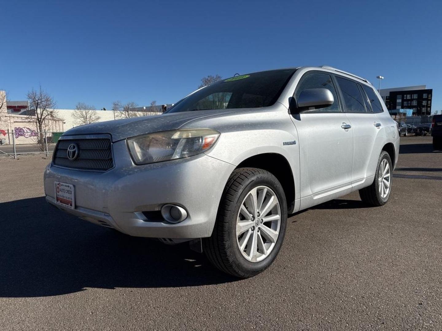 2008 Classic Silver Metallic /Ash Toyota Highlander Hybrid Limited (JTEEW44A382) with an 3.3L V6 MPI DOHC engine, CVT transmission, located at 8595 Washington St., Thornton, CO, 80229, (303) 287-5511, 39.852348, -104.978447 - 2008 Toyota Highlander Hybrid AWD 3.3L V6 MPI DOHC.<br><br>D1 Auto NEVER charges dealer fees! All cars have clean titles and have been inspected for mechanical issues. We have financing for everyone. Good credit, bad credit, first time buyers.<br>Clean CARFAX.<br>Please call Lakewood Location 303-27 - Photo#0