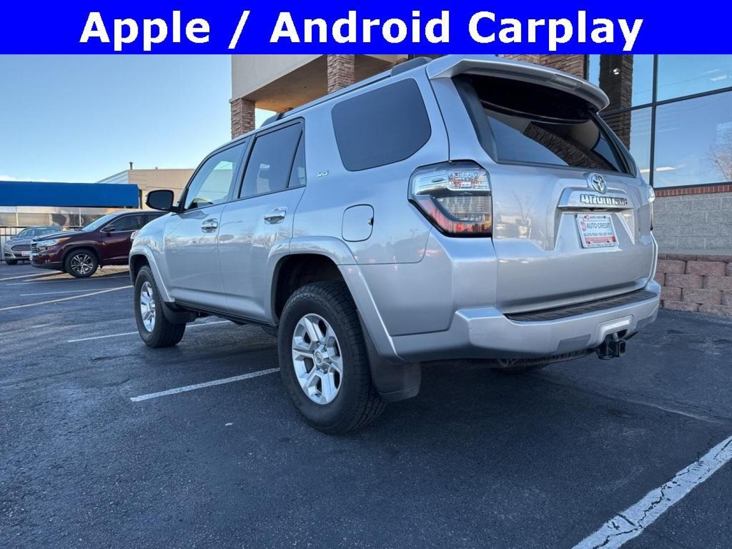 2021 Classic Silver Metallic /Gray Toyota 4Runner SR5 (JTEMU5JR1M5) with an 4.0L V6 SMPI DOHC engine, Automatic transmission, located at 8595 Washington St., Thornton, CO, 80229, (303) 287-5511, 39.852348, -104.978447 - 2021 Toyota 4Runner SR5 4WD With 3rd Row Seating!! No accidents and has a clean title. Well maintained and loaded with, Apple/ Android Carplay, backup camera, 3 rows of seating, power seat and more. <br><br> All Cars Have Clean Titles And Are Serviced Before Sale., Clean Carfax, No Accident, Apple/ - Photo#6