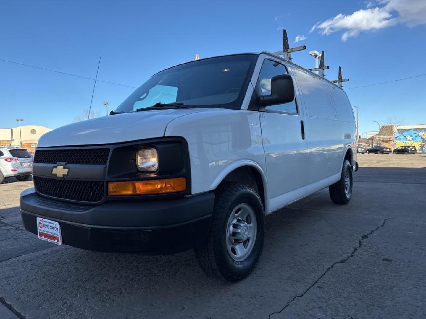 2015 Summit White /Medium Pewter Chevrolet Express 2500 Work Van (1GCWGFCFXF1) with an Vortec 4.8L V8 SFI engine, Automatic transmission, located at 8595 Washington St., Thornton, CO, 80229, (303) 287-5511, 39.852348, -104.978447 - 2015 Chevrolet Express 2500 CARFAX One-Owner. RWD Cargo<br><br>D1 Auto NEVER charges dealer fees! All cars have clean titles and have been inspected for mechanical issues. We have financing for everyone. Good credit, bad credit, first time buyers.<br>Clean CARFAX.<br>Please call Lakewood Location 30 - Photo#0