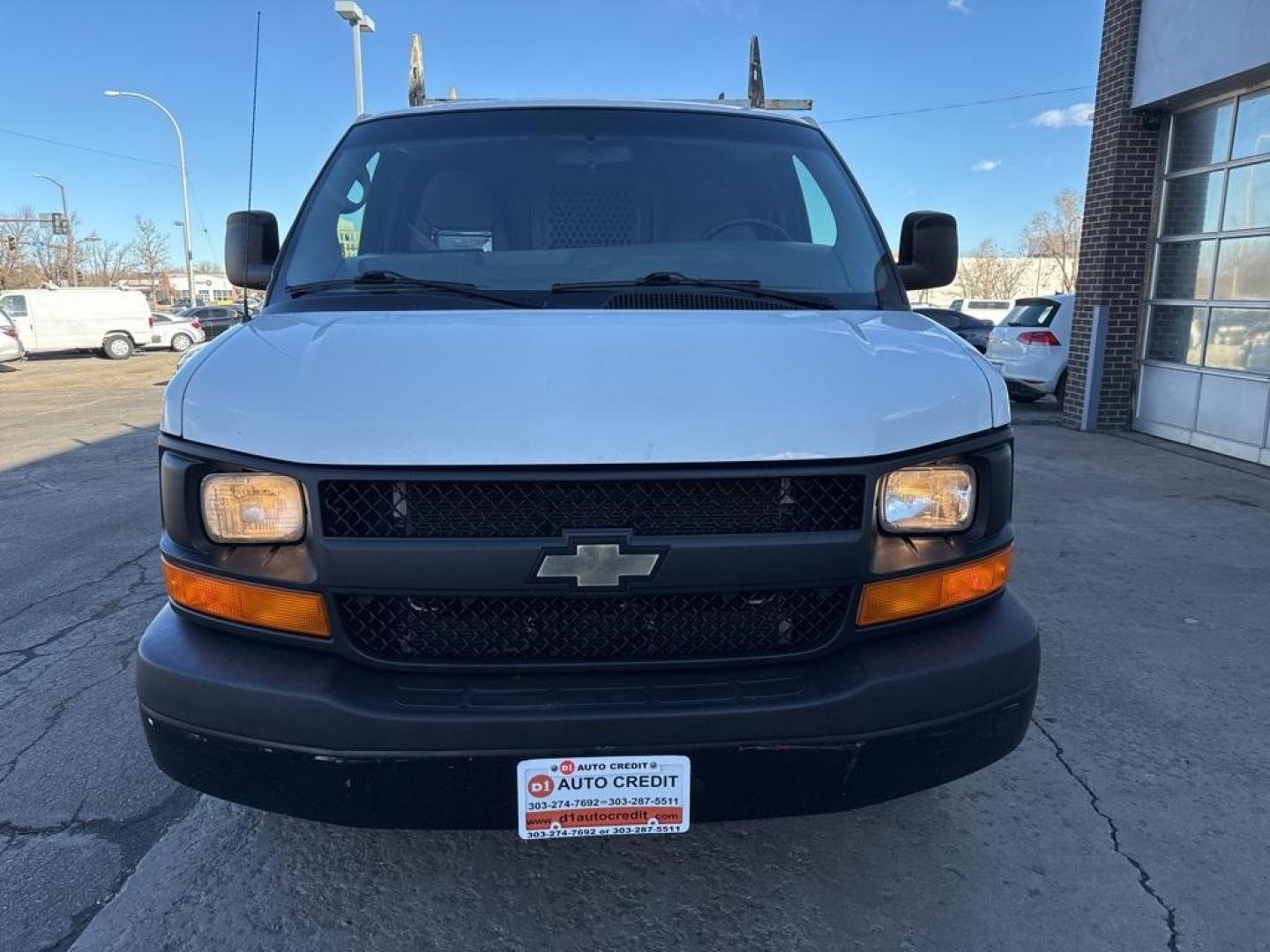 2015 Summit White /Medium Pewter Chevrolet Express 2500 Work Van (1GCWGFCFXF1) with an Vortec 4.8L V8 SFI engine, Automatic transmission, located at 8595 Washington St., Thornton, CO, 80229, (303) 287-5511, 39.852348, -104.978447 - 2015 Chevrolet Express 2500 CARFAX One-Owner. RWD Cargo<br><br>D1 Auto NEVER charges dealer fees! All cars have clean titles and have been inspected for mechanical issues. We have financing for everyone. Good credit, bad credit, first time buyers.<br>Clean CARFAX.<br>Please call Lakewood Location 30 - Photo#1