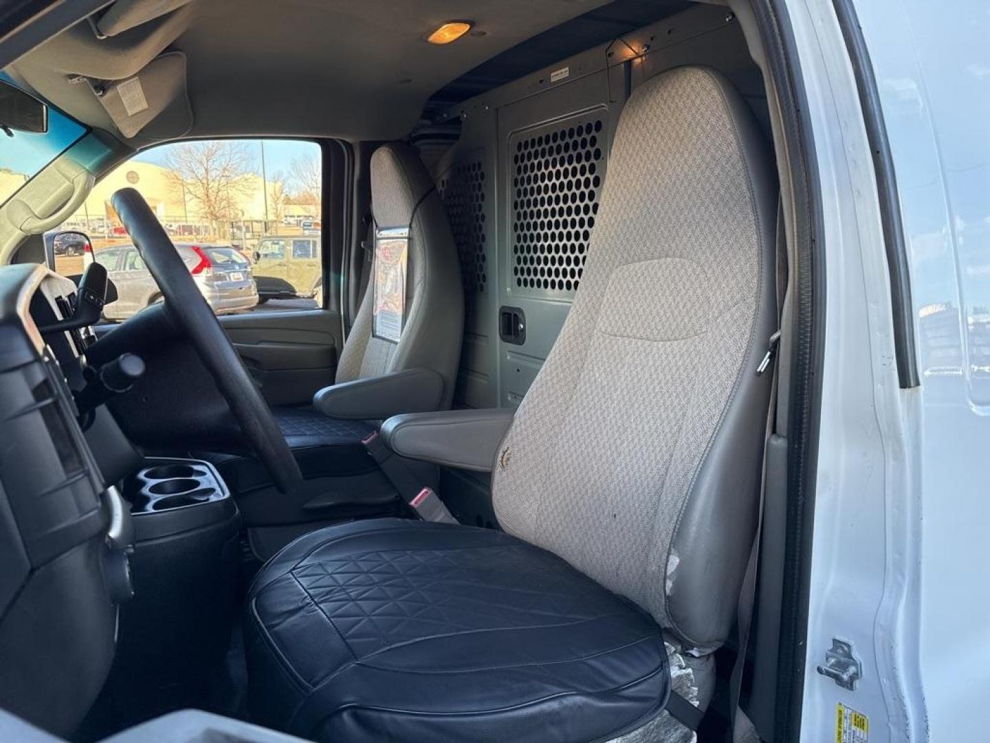 2015 Summit White /Medium Pewter Chevrolet Express 2500 Work Van (1GCWGFCFXF1) with an Vortec 4.8L V8 SFI engine, Automatic transmission, located at 8595 Washington St., Thornton, CO, 80229, (303) 287-5511, 39.852348, -104.978447 - 2015 Chevrolet Express 2500 CARFAX One-Owner. RWD Cargo<br><br>D1 Auto NEVER charges dealer fees! All cars have clean titles and have been inspected for mechanical issues. We have financing for everyone. Good credit, bad credit, first time buyers.<br>Clean CARFAX.<br>Please call Lakewood Location 30 - Photo#14