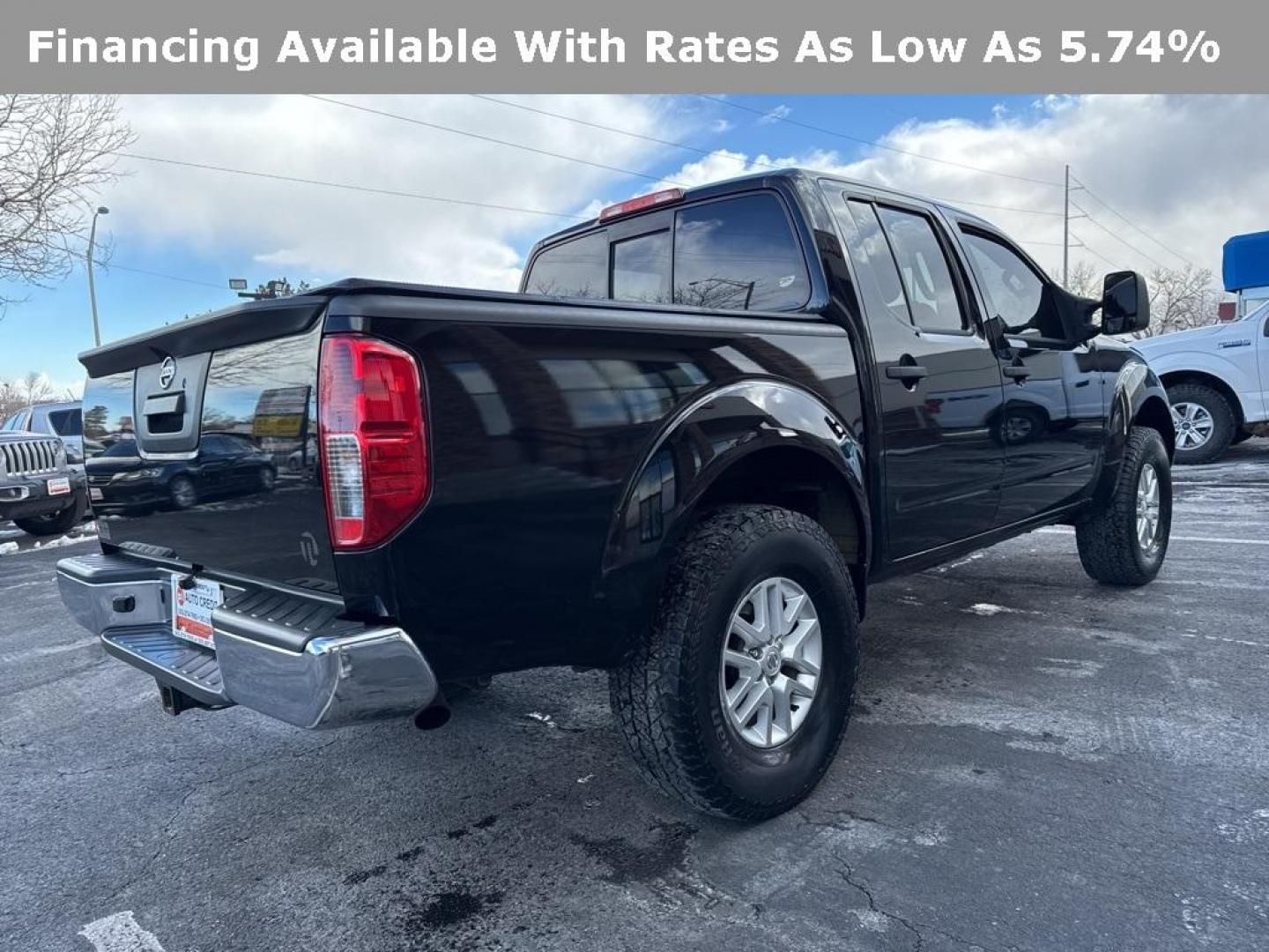 2015 Black /Graphite Nissan Frontier SV (1N6AD0EV5FN) with an 4.0L V6 DOHC engine, Automatic transmission, located at 8595 Washington St., Thornton, CO, 80229, (303) 287-5511, 39.852348, -104.978447 - 2015 Nissan Frontier SV 4WD with clean Carfax, no accidents and fully serviced. This truck is a non smoker, non pet car and has a 2 inch leveling kit and soft tanneau cover. You can tell the previous owner took good care if this one. <br><br>All Cars Have Clean Titles And Are Serviced Before Sale., - Photo#5