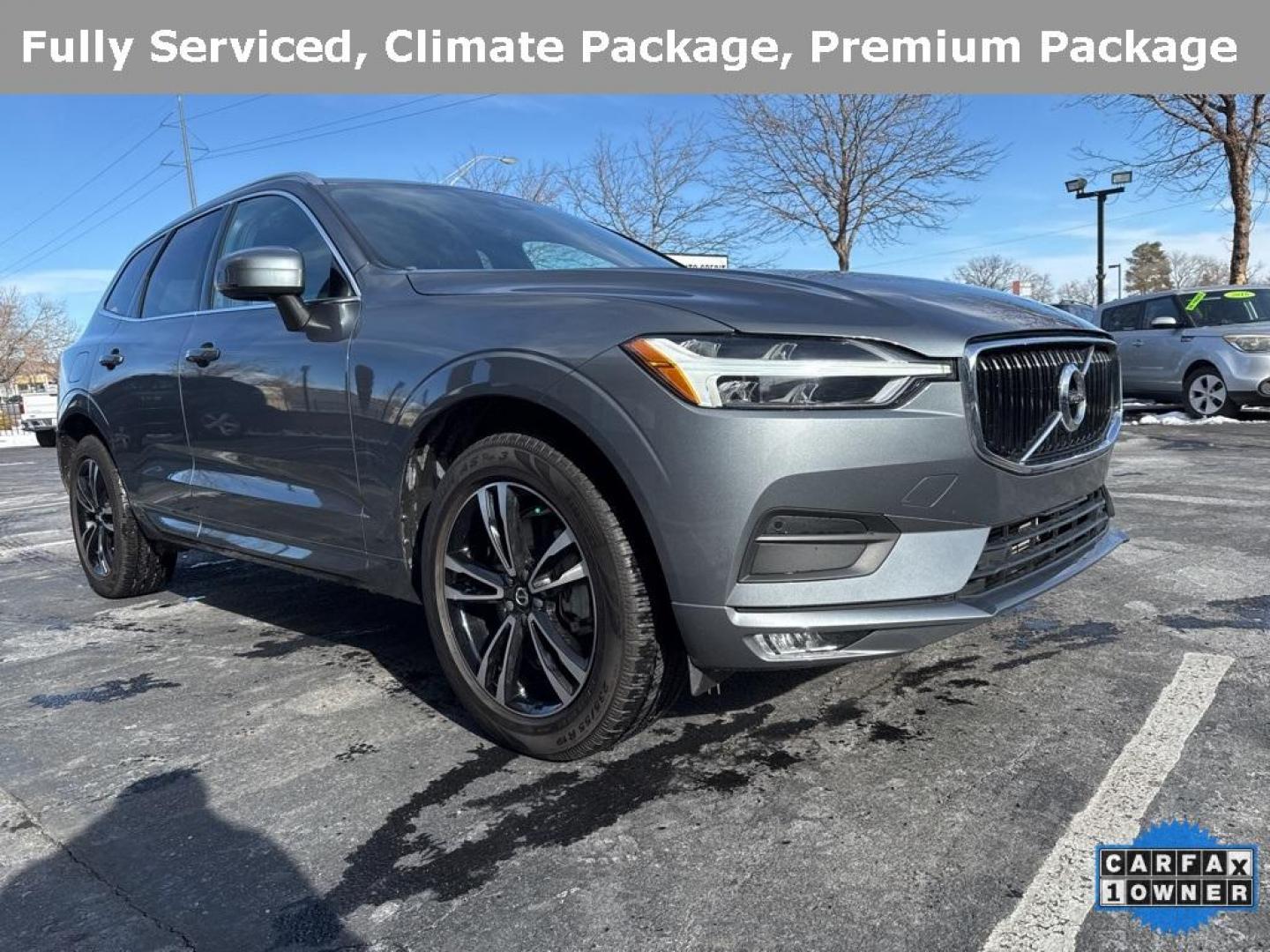 2021 Bright Silver Metallic /Maroon Brown Volvo XC60 T6 Momentum (YV4A22RK5M1) with an I4 Supercharged engine, Automatic transmission, located at 8595 Washington St., Thornton, CO, 80229, (303) 287-5511, 39.852348, -104.978447 - 2021 Volvo XC60 CARFAX One-Owner with regular service on Carfax. T6 engine producing 316 horsepower and equiped with Climate and Premium package. Loaded with hetaed front and rear seats, heated steering wheel, blind spot montoring, collision avoidance and mitigation. Apple/Android Carplay, Panoramic - Photo#3