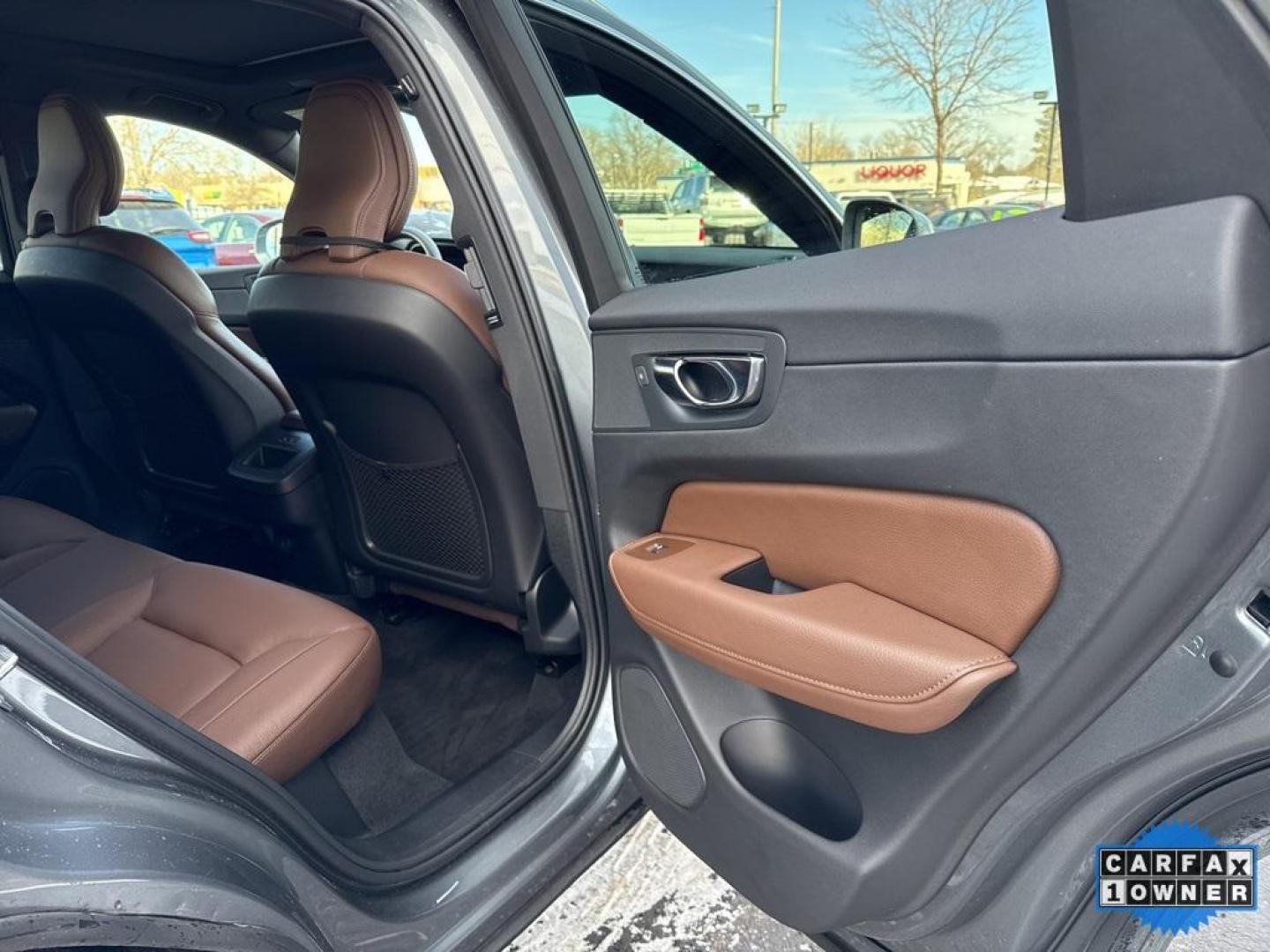 2021 Bright Silver Metallic /Maroon Brown Volvo XC60 T6 Momentum (YV4A22RK5M1) with an I4 Supercharged engine, Automatic transmission, located at 8595 Washington St., Thornton, CO, 80229, (303) 287-5511, 39.852348, -104.978447 - 2021 Volvo XC60 CARFAX One-Owner with regular service on Carfax. T6 engine producing 316 horsepower and equiped with Climate and Premium package. Loaded with hetaed front and rear seats, heated steering wheel, blind spot montoring, collision avoidance and mitigation. Apple/Android Carplay, Panoramic - Photo#30