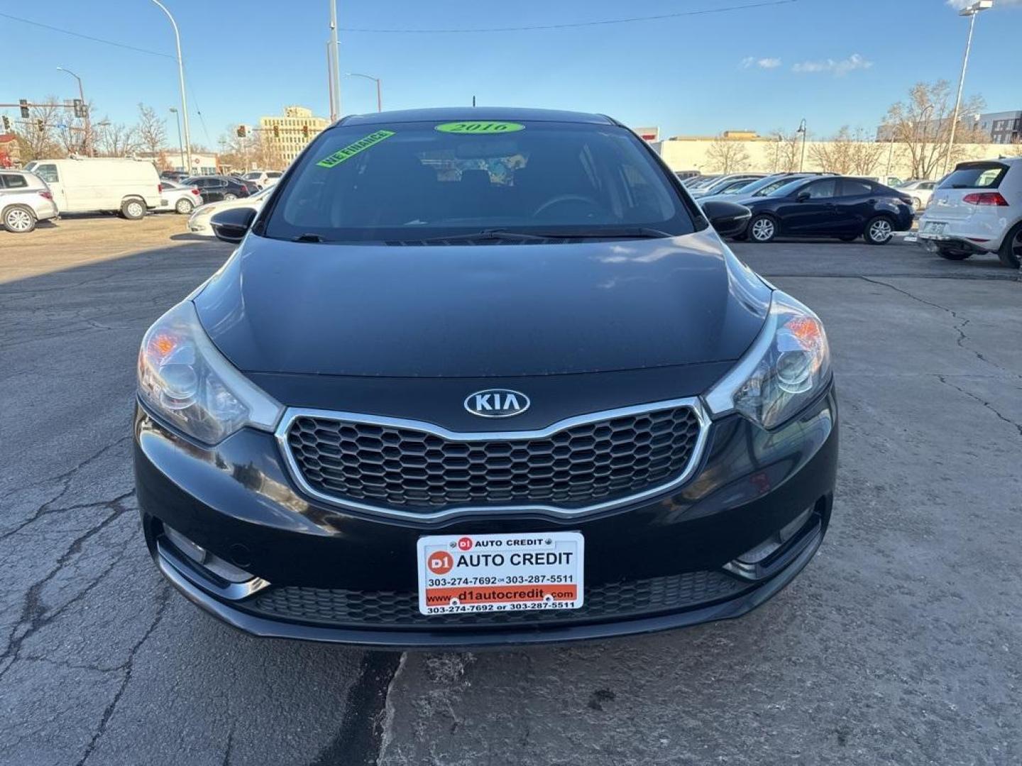 2016 Aurora Black Pearl /Black Kia Forte5 LX (KNAFK5A83G5) with an 2.0L I4 DOHC Dual CVVT engine, Automatic transmission, located at 10890 W. Colfax Ave., Lakewood, CO, 80215, (303) 274-7692, 39.739914, -105.120132 - 2016 Kia Forte5 FWD<br><br>D1 Auto NEVER charges dealer fees! All cars have clean titles and have been inspected for mechanical issues. We have financing for everyone. Good credit, bad credit, first time buyers.<br><br>Please call Lakewood Location 303-274-7692 or Thornton 303-287-5511 to schedule a - Photo#1