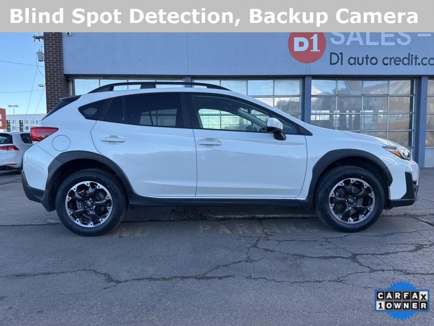 2021 Crystal White Pearl /Black W/Orange Stitching Subaru Crosstrek Premium (JF2GTAEC9M8) with an 2.0L DOHC engine, CVT transmission, located at 10890 W. Colfax Ave., Lakewood, CO, 80215, (303) 274-7692, 39.739914, -105.120132 - 2021 Subaru Crosstrek CARFAX One-Owner. AWD<br><br>D1 Auto NEVER charges dealer fees! All cars have clean titles and have been inspected for mechanical issues. We have financing for everyone. Good credit, bad credit, first time buyers.<br>Clean CARFAX.<br>Please call Lakewood Location 303-274-7692 o - Photo#3