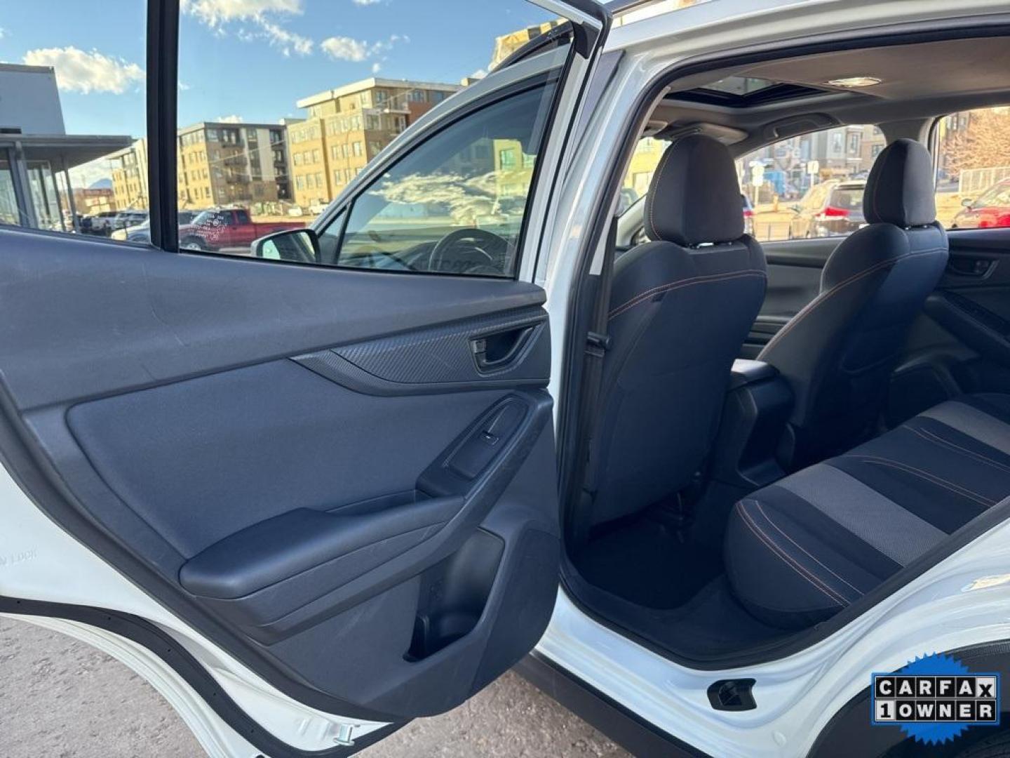 2021 Crystal White Pearl /Black W/Orange Stitching Subaru Crosstrek Premium (JF2GTAEC9M8) with an 2.0L DOHC engine, CVT transmission, located at 10890 W. Colfax Ave., Lakewood, CO, 80215, (303) 274-7692, 39.739914, -105.120132 - 2021 Subaru Crosstrek CARFAX One-Owner. AWD<br><br>D1 Auto NEVER charges dealer fees! All cars have clean titles and have been inspected for mechanical issues. We have financing for everyone. Good credit, bad credit, first time buyers.<br>Clean CARFAX.<br>Please call Lakewood Location 303-274-7692 o - Photo#32