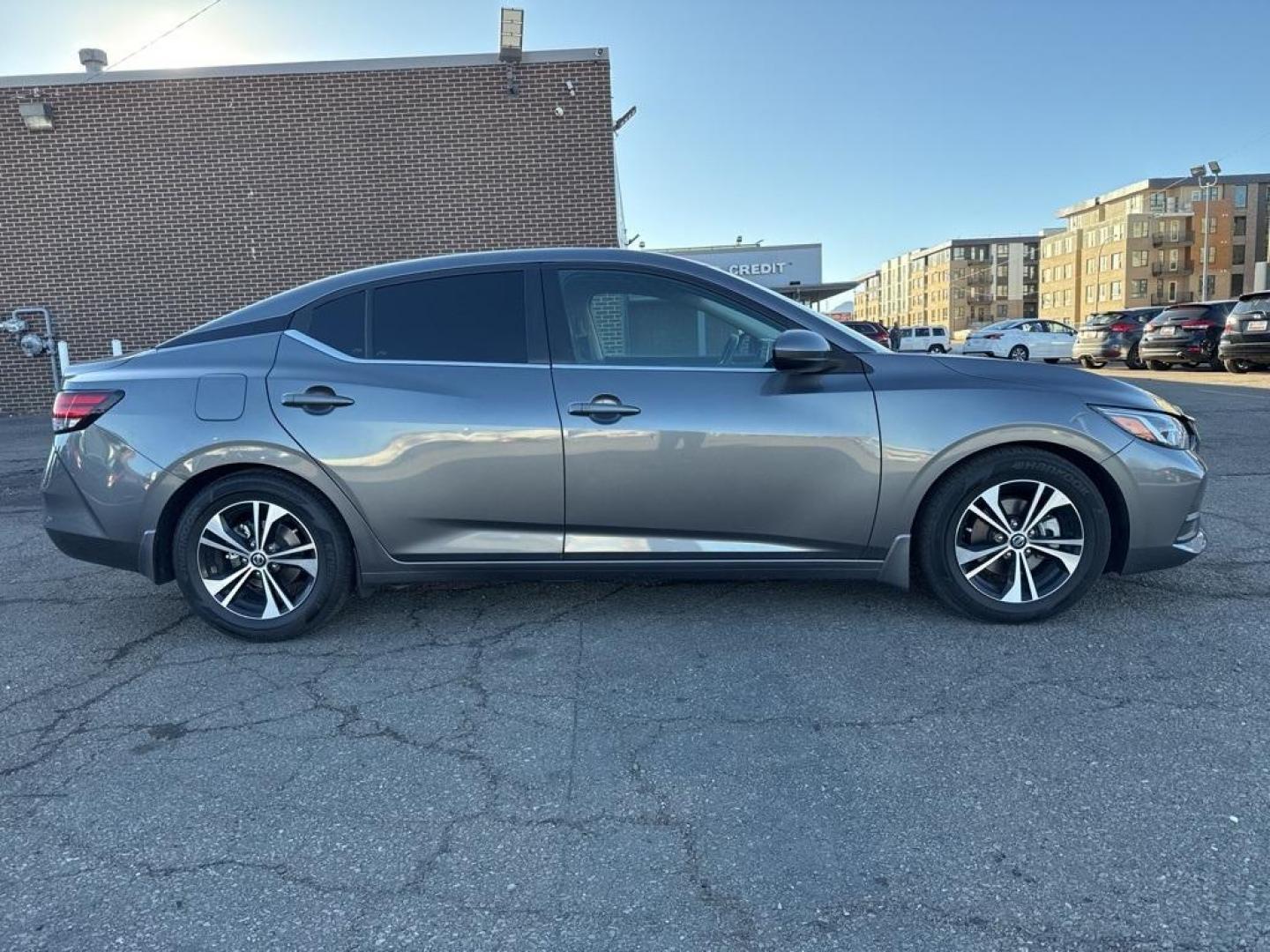 2021 Gun Metallic /Charcoal Nissan Sentra SV (3N1AB8CV3MY) with an 2.0L DOHC engine, CVT transmission, located at 8595 Washington St., Thornton, CO, 80229, (303) 287-5511, 39.852348, -104.978447 - 2021 Nissan Sentra SV, FWD All Cars Have Clean Titles And Are Serviced Before Sale., Apple/Android Car Play, Blind Spot Monitoring, Backup Camera, Collision Warning, Non Smoker, No Pet Odor Or Hair, Sentra SV.<br><br>D1 Auto NEVER charges dealer fees! All cars have clean titles and have been inspect - Photo#3