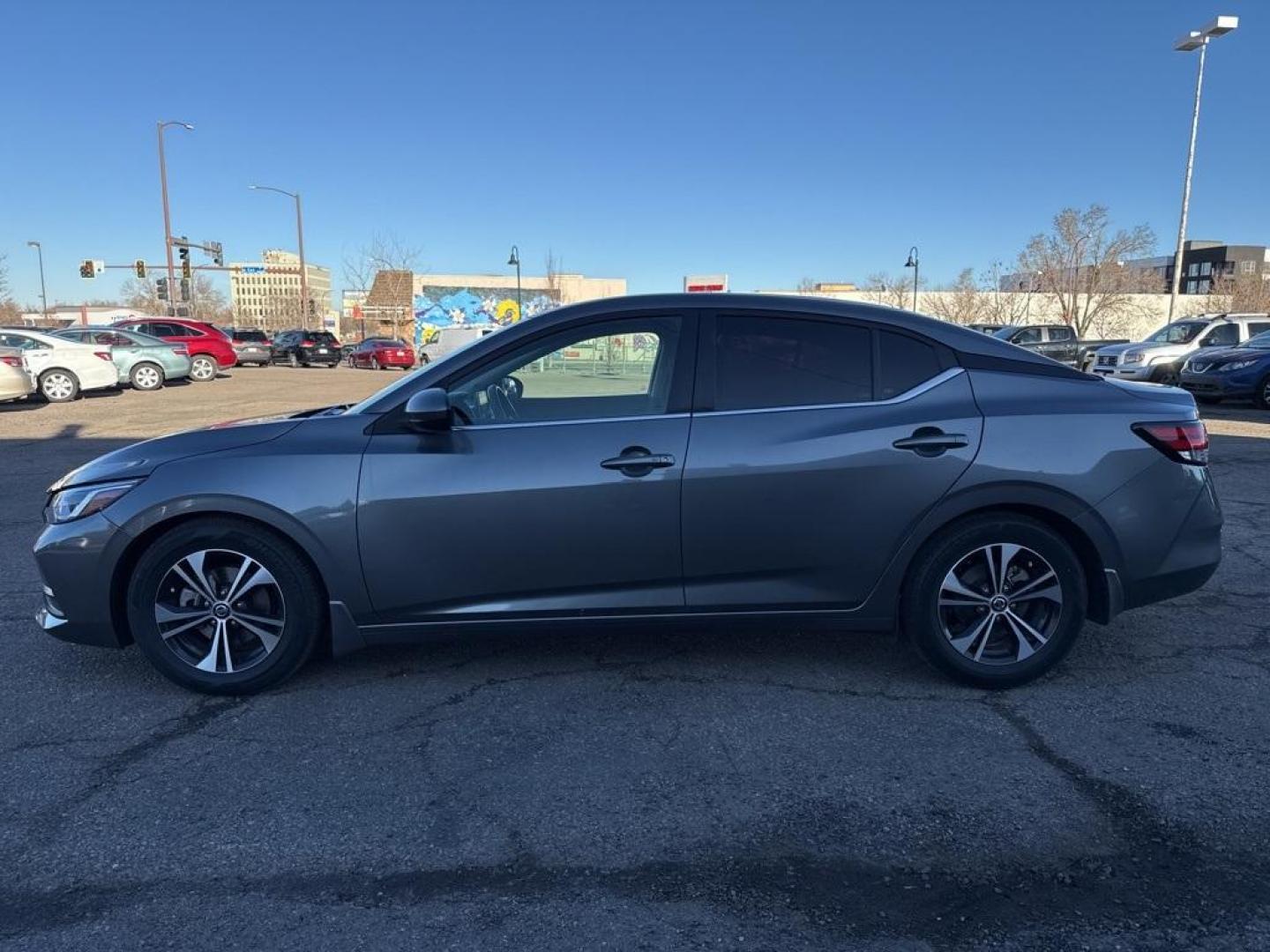 2021 Gun Metallic /Charcoal Nissan Sentra SV (3N1AB8CV3MY) with an 2.0L DOHC engine, CVT transmission, located at 8595 Washington St., Thornton, CO, 80229, (303) 287-5511, 39.852348, -104.978447 - 2021 Nissan Sentra SV, FWD All Cars Have Clean Titles And Are Serviced Before Sale., Apple/Android Car Play, Blind Spot Monitoring, Backup Camera, Collision Warning, Non Smoker, No Pet Odor Or Hair, Sentra SV.<br><br>D1 Auto NEVER charges dealer fees! All cars have clean titles and have been inspect - Photo#7