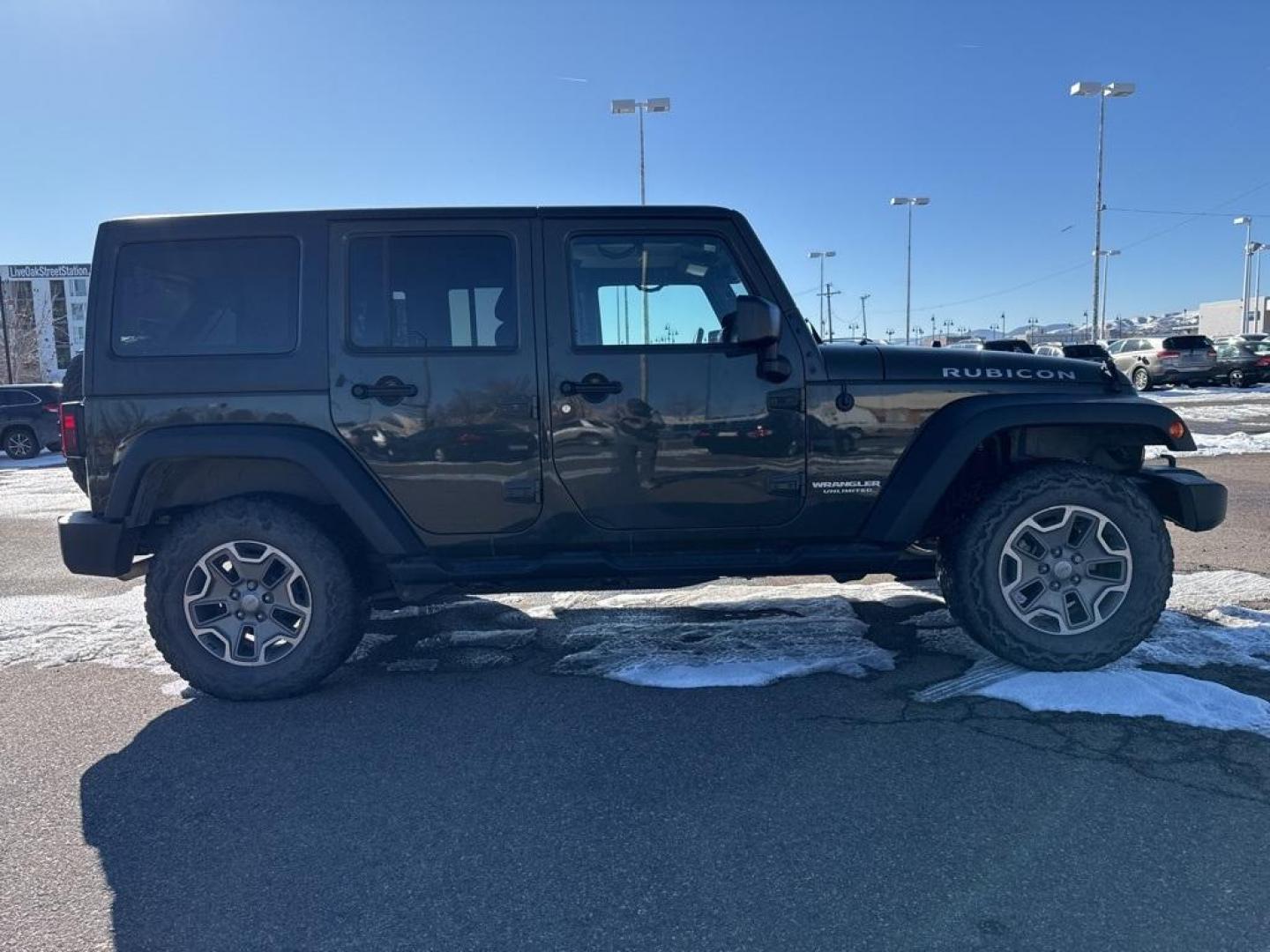 2015 Tank Clearcoat /Black Jeep Wrangler Unlimited Rubicon (1C4BJWFG7FL) with an 3.6L V6 24V VVT engine, Manual transmission, located at 10890 W. Colfax Ave., Lakewood, CO, 80215, (303) 274-7692, 39.739914, -105.120132 - 2015 Jeep Wrangler 4WDD1 Auto NEVER charges dealer fees! All cars have clean titles and have been inspected for mechanical issues. We have financing for everyone. Good credit, bad credit, first time buyers.Clean CARFAX.Please call Lakewood Location 303-274-7692 or Thornton 303-287-5511 to schedule a - Photo#3